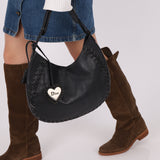 Dior 2007 Grained Calfskin Lace-Up Hobo