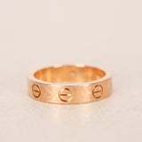 Cartier 18K Rose Gold Diamond Mini Love Ring, Size US 4.5