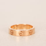 Cartier 18K Rose Gold Diamond Mini Love Ring, Size US 4.5