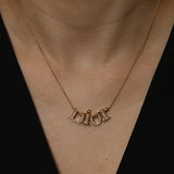 Dior Crystal Logo Letters Necklace