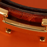 Hermès Miel Alligator Mississippiensis and Gold Swift Reversible Constance Belt GHW