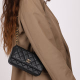 Chanel Caviar Coco Enamel Mini Rectangle Flap