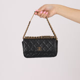 Chanel Caviar Coco Enamel Mini Rectangle Flap