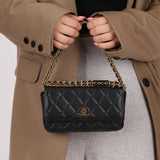 Chanel Caviar Coco Enamel Mini Rectangle Flap