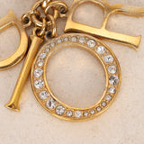 Dior Logo Crystal Long Necklace