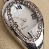 Gucci 103 Stainless Steel Diamond Floral Face Watch S 20mm