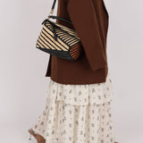 Loewe Raffia Woven and Calfskin Small Puzzle Edge