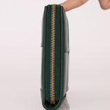 Bottega Veneta Emerald Green Casette Zipped Short Wallet