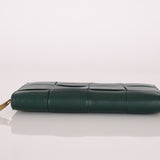 Bottega Veneta Emerald Green Casette Zipped Short Wallet
