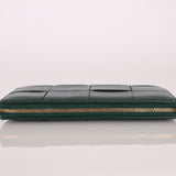 Bottega Veneta Emerald Green Casette Zipped Short Wallet