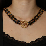 Vintage Chanel 24K GP Lambskin Double Chain Belt