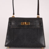 Ultra-Rare Hermès 2008 Bleu Marine Lizard Mini Kelly 20