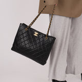 Chanel 1996 Caviar Turnlock Chain Tote 24K GP
