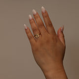 Celine 18K YG Diamond Arc Ring