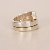 Gucci 925 Sterling Silver Spiral Ring, Size US 5.75