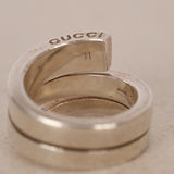 Gucci 925 Sterling Silver Spiral Ring, Size US 5.75
