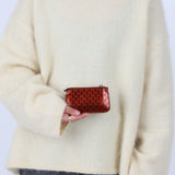 Gucci Patent Monogram Key Pouch