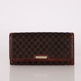 Celine Triomphe Suede & Croc Embossed Wallet