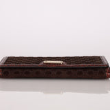 Celine Triomphe Suede & Croc Embossed Wallet