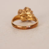 18K Yellow Gold Boulder Opal Torch Ring, Size US 6.75