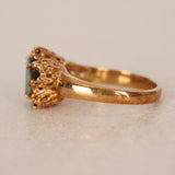 18K Yellow Gold Boulder Opal Torch Ring, Size US 6.75
