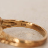 18K Yellow Gold Boulder Opal Torch Ring, Size US 6.75