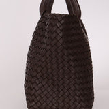 Bottega Veneta Chocolate Intrecciato Small Cabat w/ Pouch