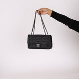 Limited Edition Chanel 2014 Calfskin CC Stitched Medium Single Flap