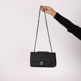 Limited Edition Chanel 2014 Calfskin CC Stitched Medium Single Flap