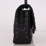 Limited Edition Chanel 2014 Calfskin CC Stitched Medium Single Flap