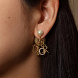 Dior Tribales Double Pearl Clip-On Earrings
