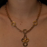 Celine Logo Discs Pendant Necklace
