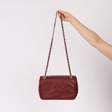 Chanel 2012 Caviar Medium Dark Red Timeless Chain Flap