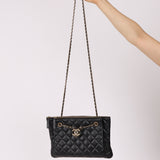 Chanel 2019 Shiny Lambskin Quilted Medium Double Case With Strap