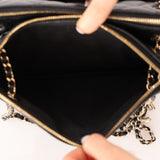 Chanel 2019 Shiny Lambskin Quilted Medium Double Case With Strap