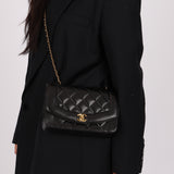 Chanel 1994 Small Black Diana 24K GP
