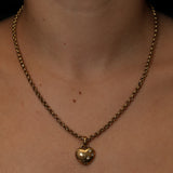 Dior Logo Heart Crystal Pendant Necklace