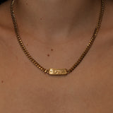 Dior Logo Bar Pendant Necklace