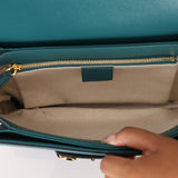 Gucci 1955 Blue Boxcalf Horsebit Shoulder Bag