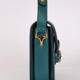 Gucci 1955 Blue Boxcalf Horsebit Shoulder Bag