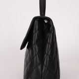 Chanel 2001 Caviar Kelly Turnlock Top Handle 24K GP