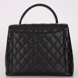 Chanel 2001 Caviar Kelly Turnlock Top Handle 24K GP