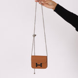 Hermès Gold Epsom Constance Slim Wallet w/ Custom Strap PHW