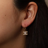 Celine Crystal Embellished Triomphe Earrings