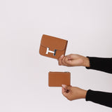 Hermès Gold Epsom Constance Slim Wallet w/ Custom Strap PHW