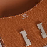 Hermès Gold Epsom Constance Slim Wallet w/ Custom Strap PHW