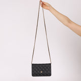 Chanel 2018 Caviar Wallet on Chain