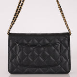 Chanel 2018 Caviar Wallet on Chain