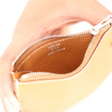 Hermès Gold Epsom Constance Slim Wallet w/ Custom Strap PHW