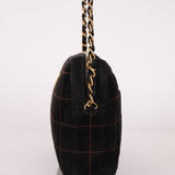 Chanel 2002 Suede Chocolate Bar Camera Bag 24K GP